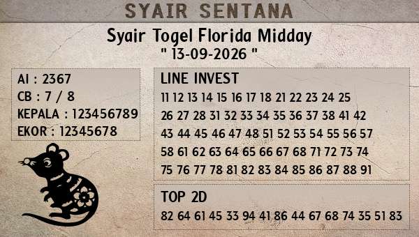  - Syair Togel Florida Midday