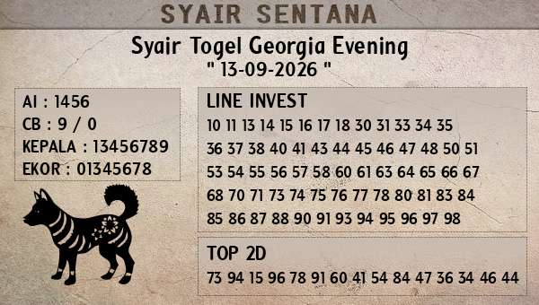  - Syair Togel Georgia Evening