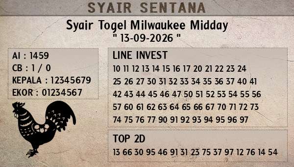 - Syair Togel Milwaukee Midday