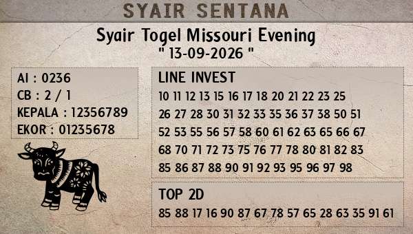 - Syair Togel Missouri Evening