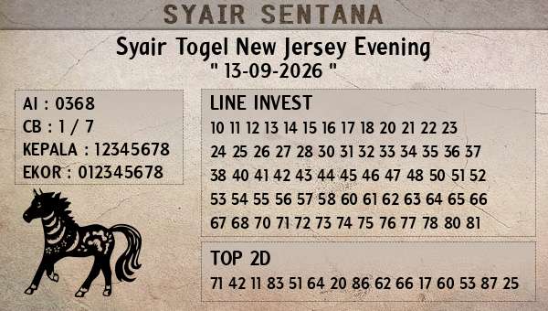 - Syair Togel New Jersey Evening