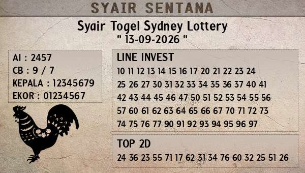  - Syair Togel Sydney Lottery