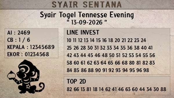  - Syair Togel Tennesse Evening