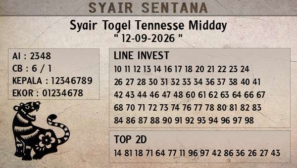 - Syair Togel Tennesse Midday