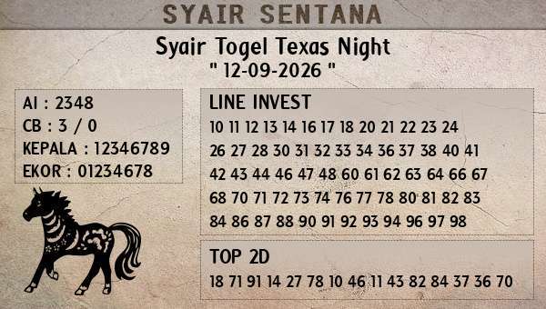 - Syair Togel Texas Night