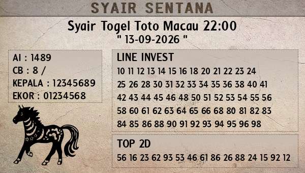  - Syair Togel Toto Macau 22:00