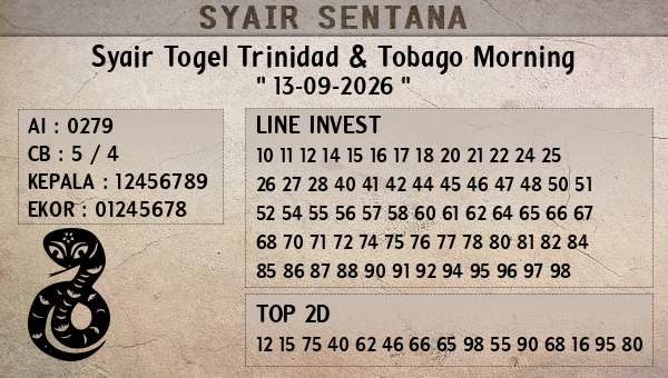  - Syair Togel Trinidad & Tobago Morning