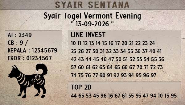 - Syair Togel Vermont Evening