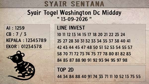  - Syair Togel Washington Dc Midday