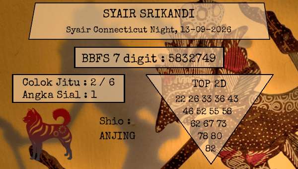 SYAIR SRIKANDI - Syair Connecticut Night