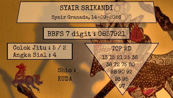 SYAIR SRIKANDI - Syair Granada