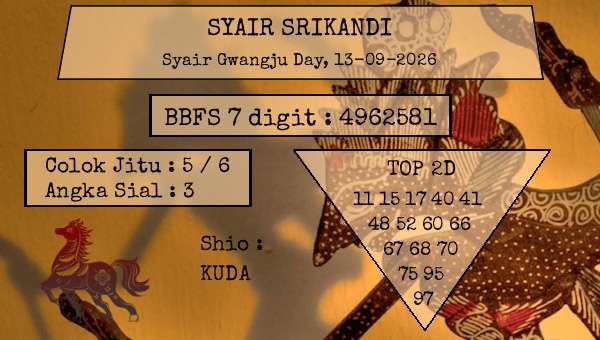 SYAIR SRIKANDI - Syair Gwangju Day