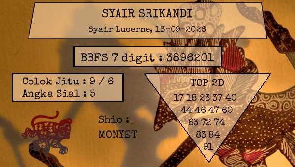 SYAIR SRIKANDI - Syair Lucerne