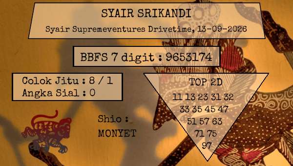 SYAIR SRIKANDI - Syair Supremeventures Drivetime
