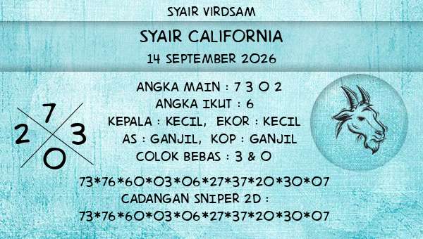 Syair Virdsam - Syair California
