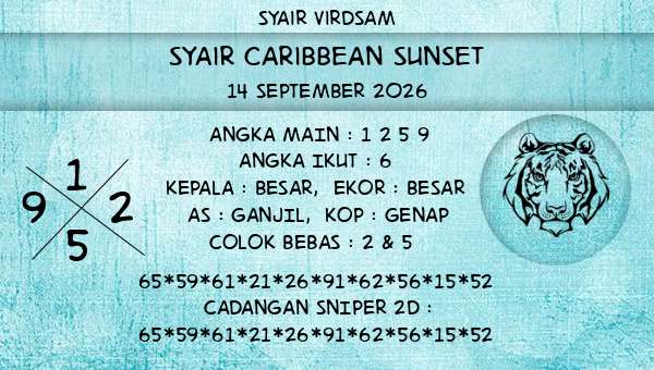 Syair Virdsam - Syair Caribbean Sunset