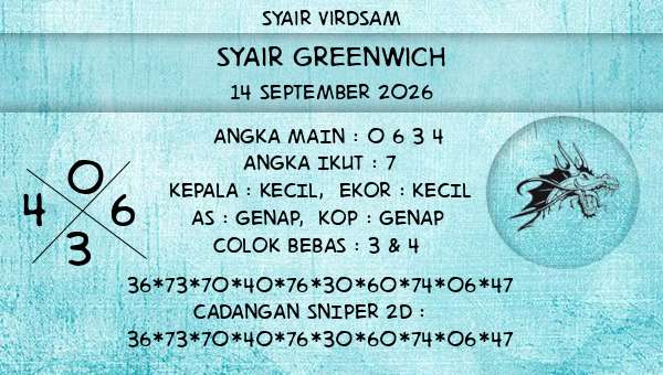 Syair Virdsam - Syair Greenwich