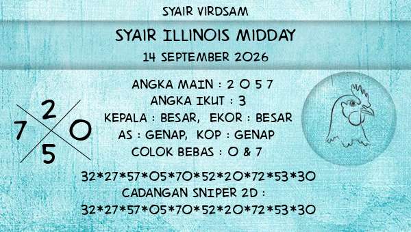 Syair Virdsam - Syair Illinois Midday