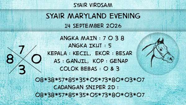 Syair Virdsam - Syair Maryland Evening