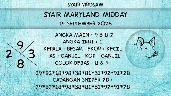 Syair Virdsam - Syair Maryland Midday