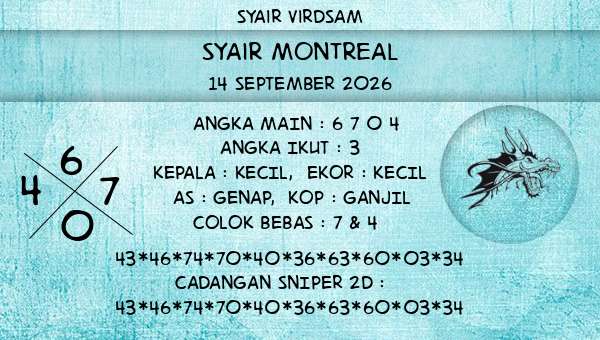 Syair Virdsam - Syair Montreal