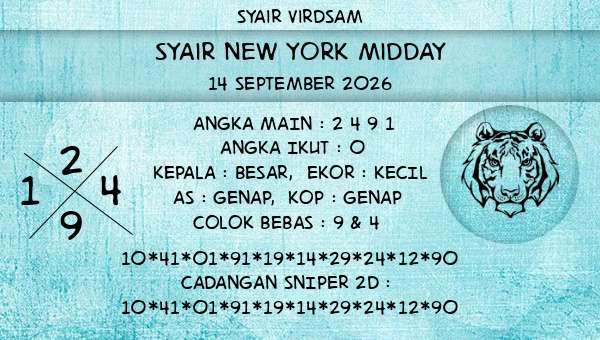 Syair Virdsam - Syair New York Midday