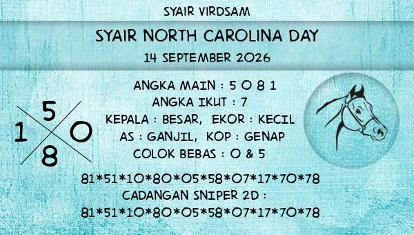 Syair Virdsam - Syair North Carolina Day