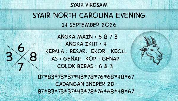 Syair Virdsam - Syair North Carolina Evening
