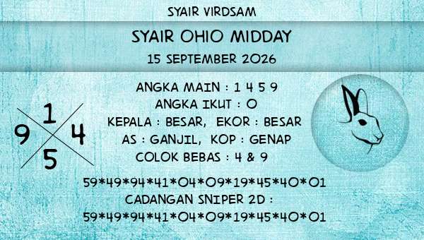 Syair Virdsam - Syair Ohio Midday