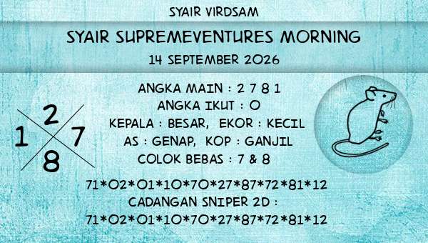 Syair Virdsam - Syair Supremeventures Morning