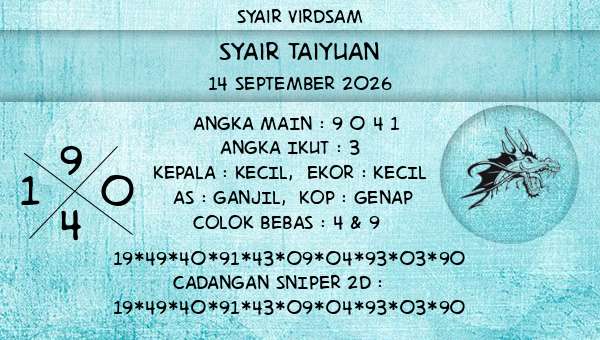 Syair Virdsam - Syair Taiyuan