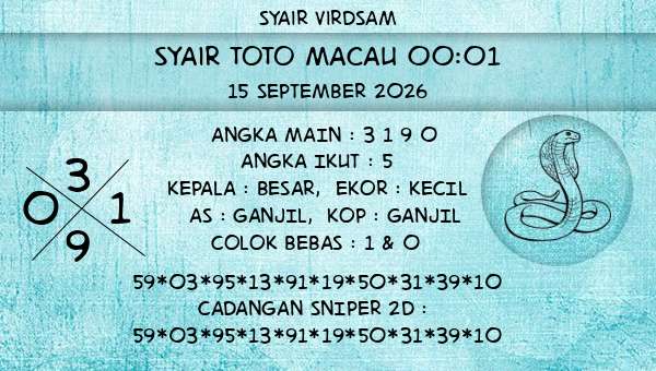 Syair Virdsam - Syair Toto Macau 00:01