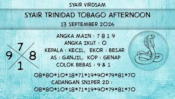 Syair Virdsam - Syair Trinidad Tobago Afternoon
