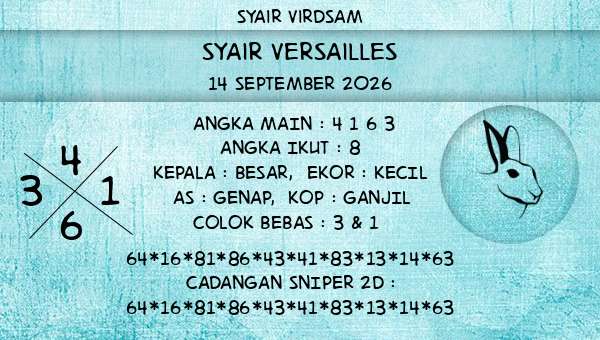 Syair Virdsam - Syair Versailles