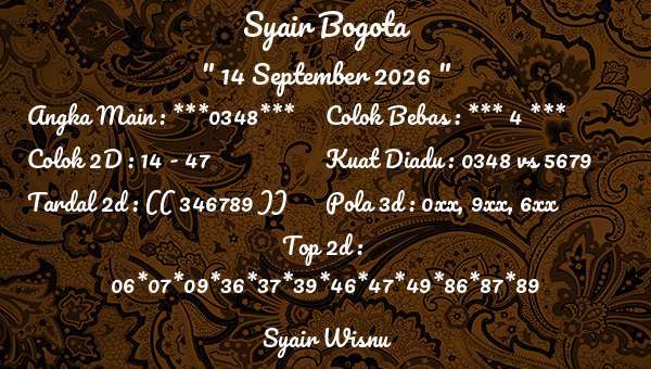 Syair Wisnu - Syair Bogota