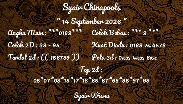 Syair Wisnu - Syair Chinapools