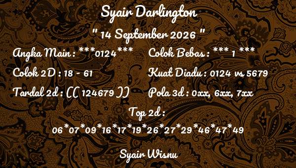 Syair Wisnu - Syair Darlington