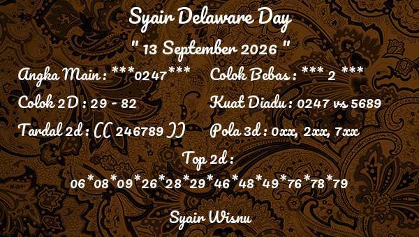 Syair Wisnu - Syair Delaware Day