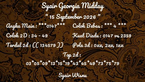 Syair Wisnu - Syair Georgia Midday