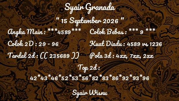 Syair Wisnu - Syair Granada
