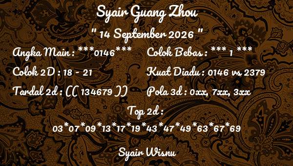 Syair Wisnu - Syair Guang Zhou
