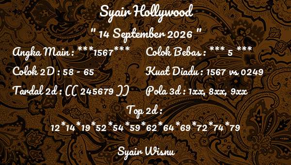 Syair Wisnu - Syair Hollywood