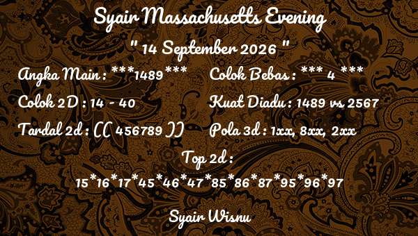 Syair Wisnu - Syair Massachusetts Evening