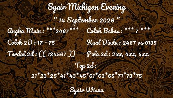 Syair Wisnu - Syair Michigan Evening