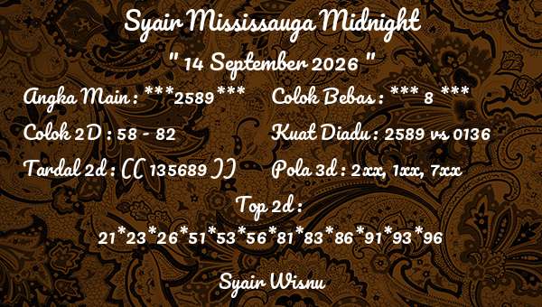 Syair Wisnu - Syair Mississauga Midnight