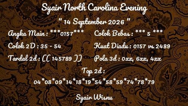 Syair Wisnu - Syair North Carolina Evening