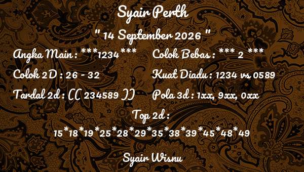 Syair Wisnu - Syair Perth