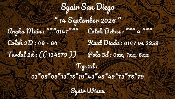 Syair Wisnu - Syair San Diego