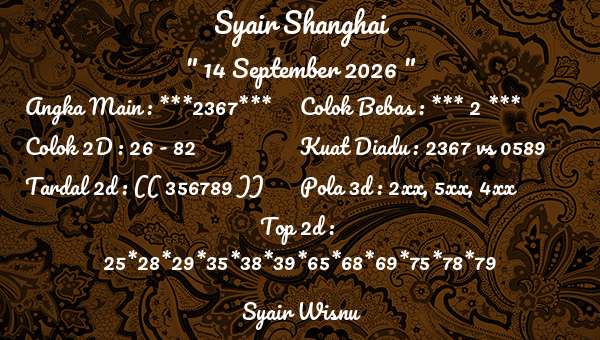 Syair Wisnu - Syair Shanghai