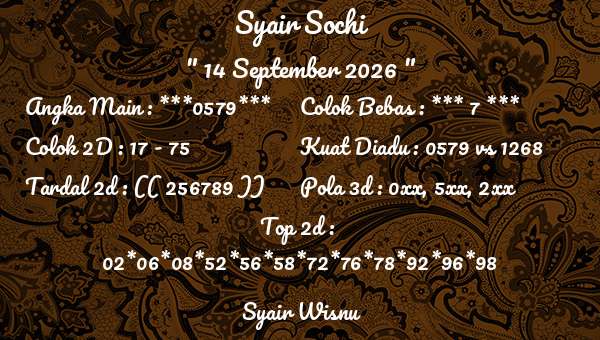 Syair Wisnu - Syair Sochi